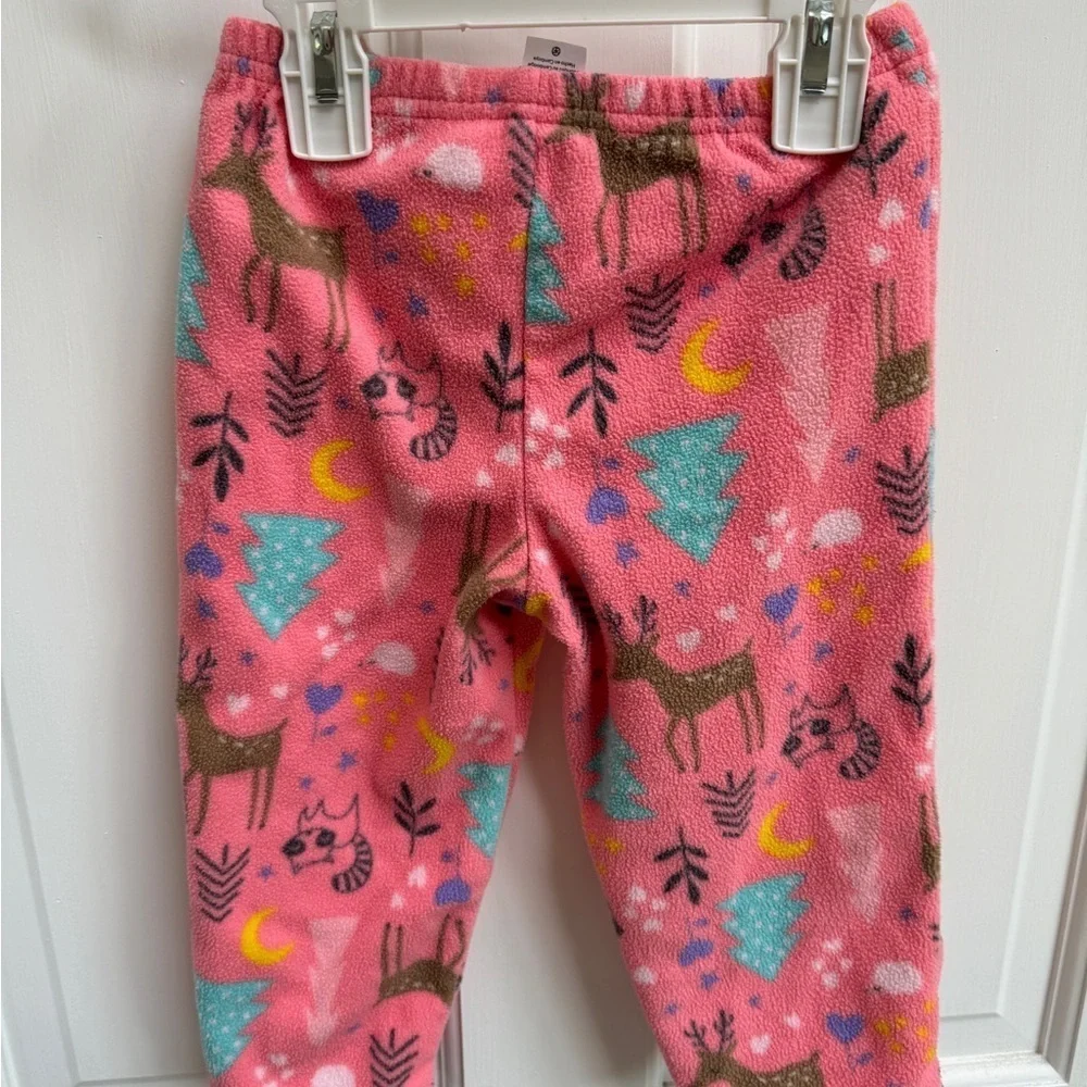 Carter’s 2T Girls Pink Forest Fleece Pajama Pants